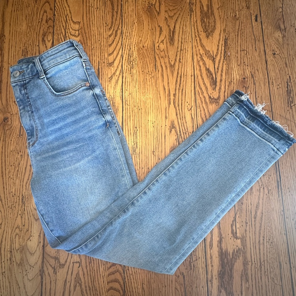 Anthropologie Blue Ankle Cropped Jeans